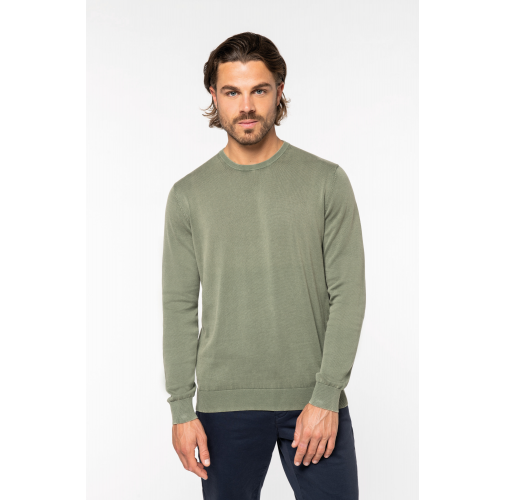 Jersey ecorresponsable efecto lavado cuello redondo hombre