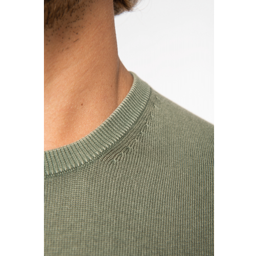 Jersey ecorresponsable efecto lavado cuello redondo hombre