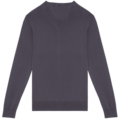 washed cloudy grey Jersey ecorresponsable efecto lavado cuello redondo hombre