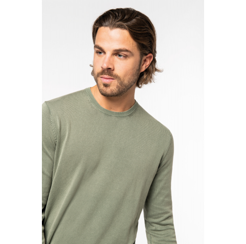 Jersey ecorresponsable efecto lavado cuello redondo hombre