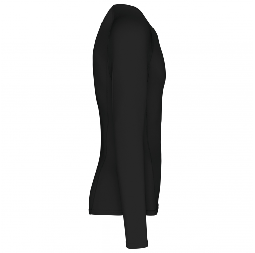 black Camiseta segunda piel manga larga
