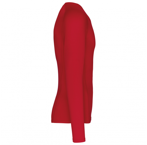 sporty red Camiseta segunda piel manga larga