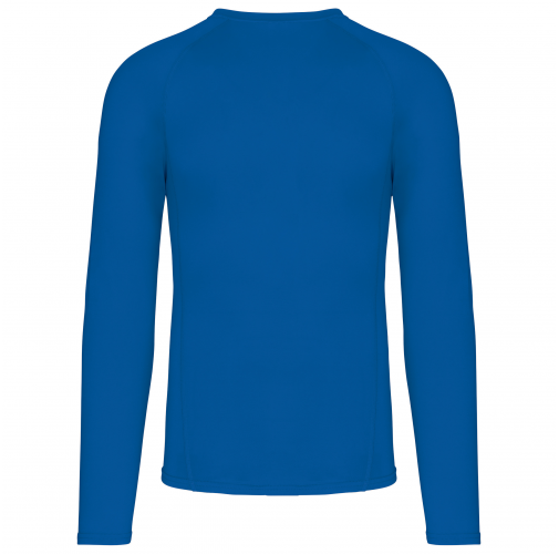 sporty royal blue Camiseta segunda piel manga larga