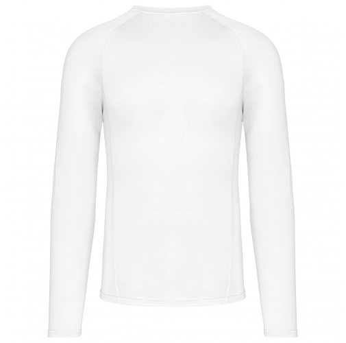 white Camiseta segunda piel manga larga