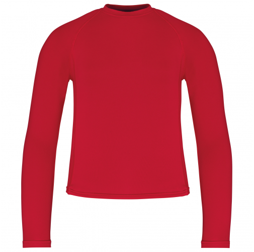 sporty red Camiseta segunda piel manga larga niño
