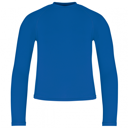 sporty royal blue Camiseta segunda piel manga larga niño