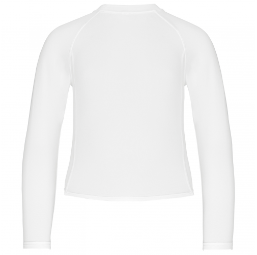 white Camiseta segunda piel manga larga niño