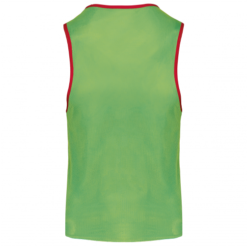 sporty red / fluorescent green Peto reversible multi-deportes para niños