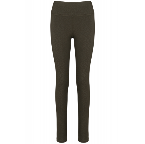 dark khaki leopard Leggings ecorresponsables mujer