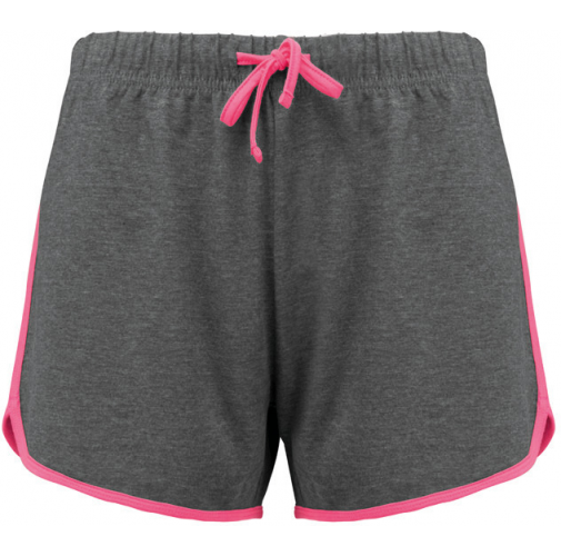 grey heather / fluo pink Short de deporte mujer