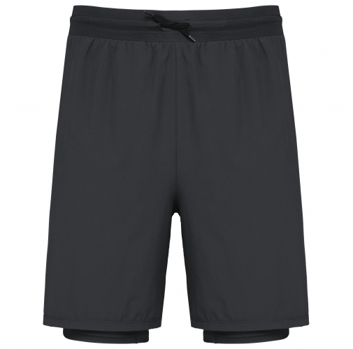 black Short ecorresponsable 2 en 1 con short interior integrado hombre