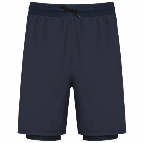 navy Short ecorresponsable 2 en 1 con short interior integrado hombre