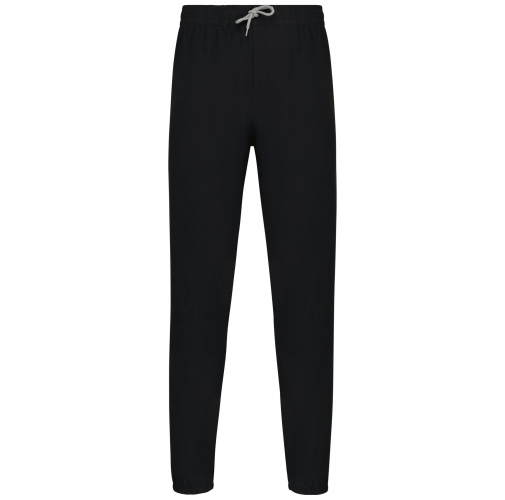 black Pantalón de chándal ligero de algodón unisex