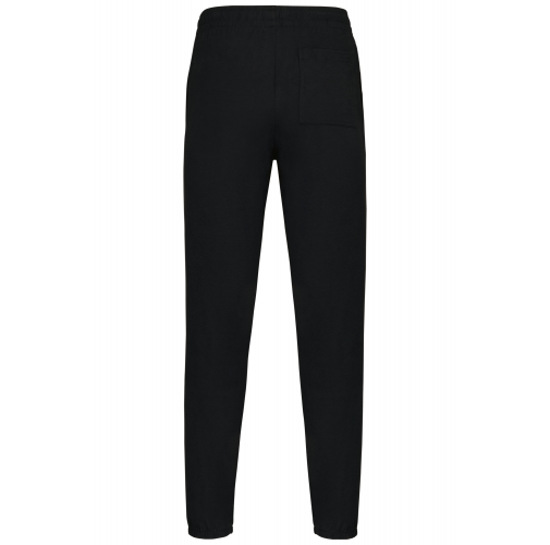 black Pantalón de chándal ligero de algodón unisex
