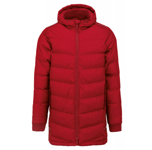 sporty red Parka equipo deportivo