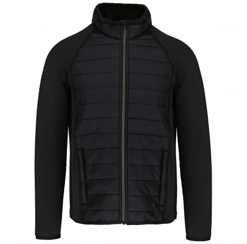 black Chaqueta deporte bimaterial unisex