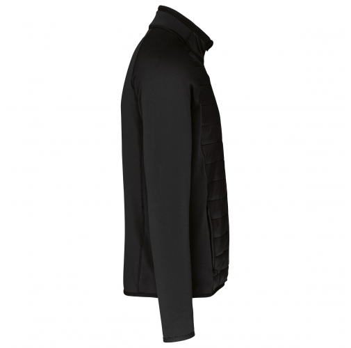 black Chaqueta deporte bimaterial unisex