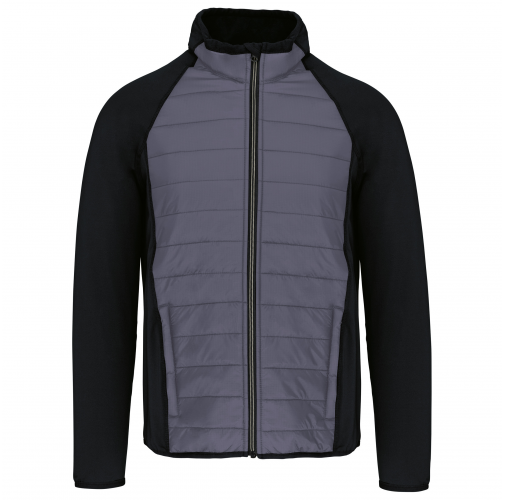 sporty grey / black Chaqueta deporte bimaterial unisex
