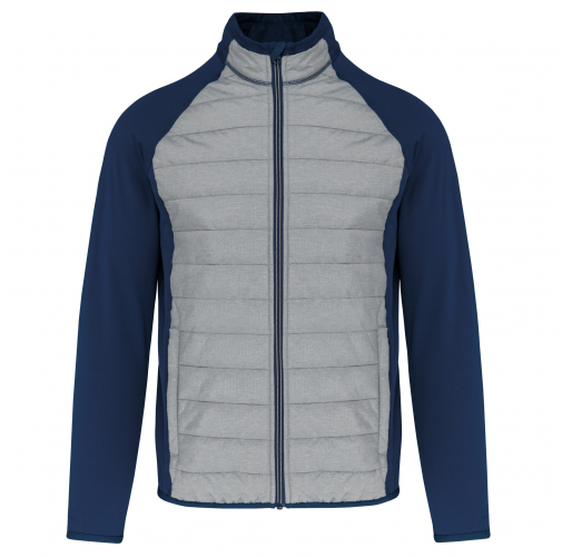 marl grey / sporty navy Chaqueta deporte bimaterial unisex