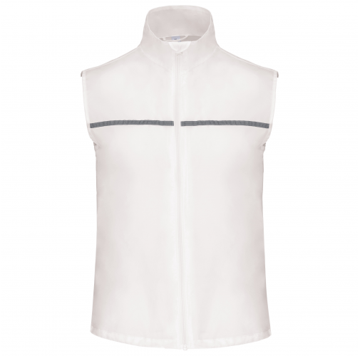 white Runner - chaleco deportivo con espalda de rejilla unisex