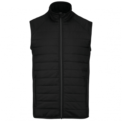 black Chaleco deportivo bimaterial unisex