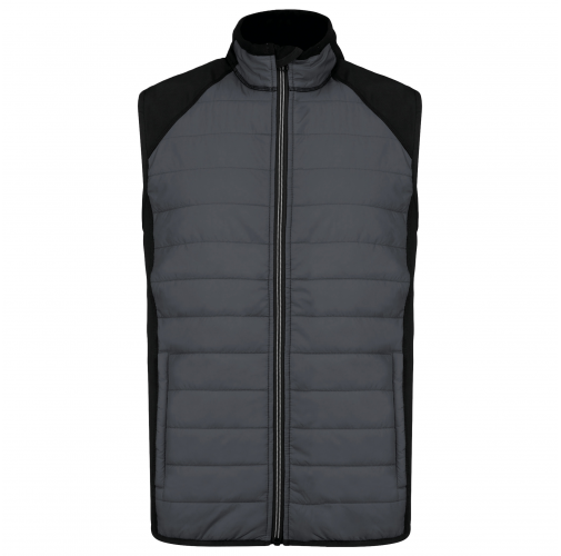 sporty grey / black Chaleco deportivo bimaterial unisex