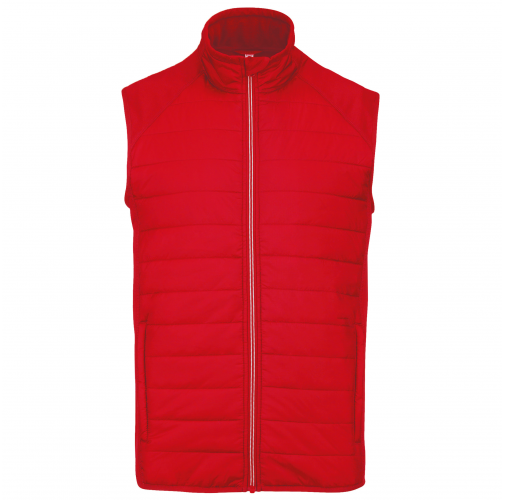 sporty red Chaleco deportivo bimaterial unisex