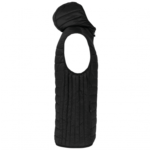 black Chaleco acolchado con capucha adulto