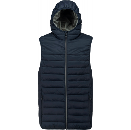 navy Chaleco acolchado con capucha adulto