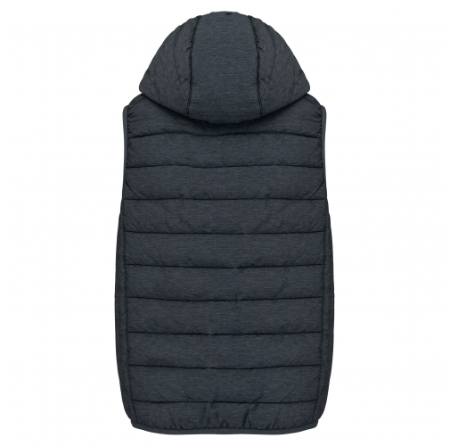 marl dark grey Chaleco acolchado con capucha adulto