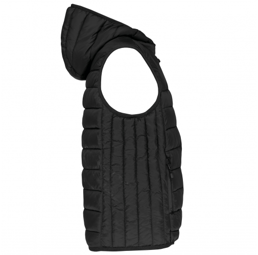 black Chaleco acolchado con capucha para niño
