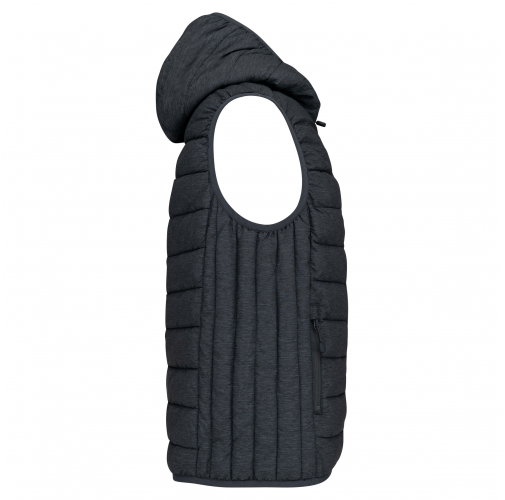 marl dark grey Chaleco acolchado con capucha para niño