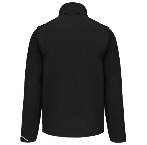 black Chaqueta softshell con mangas amovibles unisex