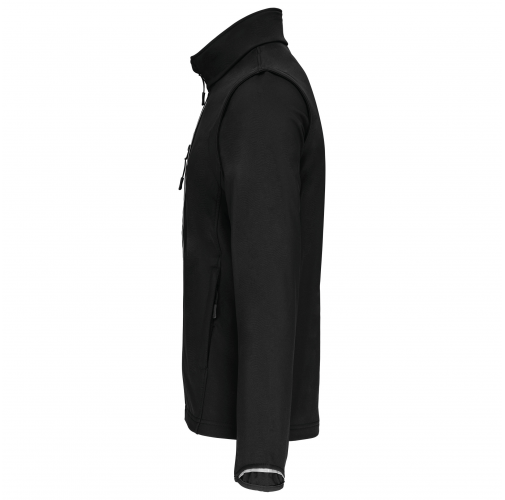 black Chaqueta softshell con mangas amovibles unisex