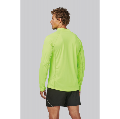 Top deportivo de manga larga ¼ zip hombre