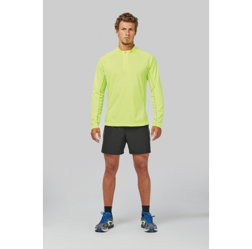 Top deportivo de manga larga ¼ zip hombre