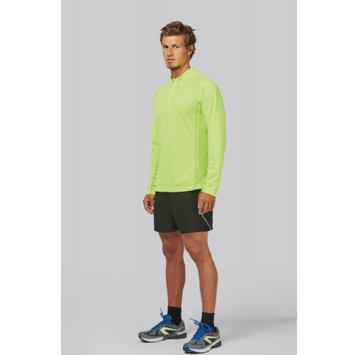 Top deportivo de manga larga ¼ zip hombre