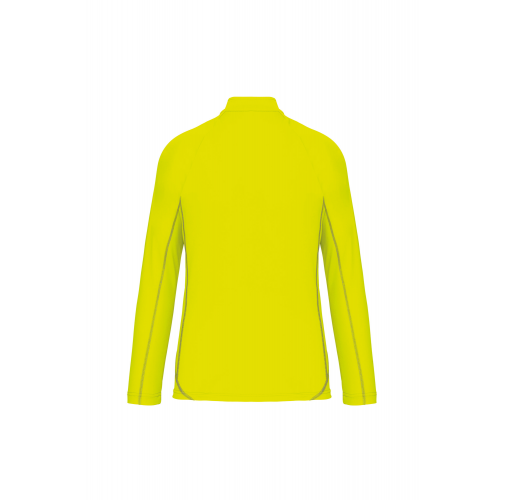 fluorescent yellow Top deportivo de manga larga ¼ zip hombre