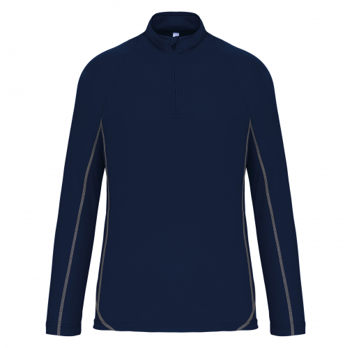 sporty navy Top deportivo de manga larga ¼ zip hombre