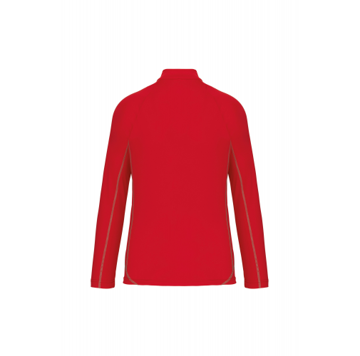 sporty red Top deportivo de manga larga ¼ zip hombre