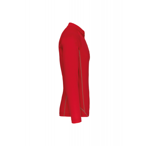 sporty red Top deportivo de manga larga ¼ zip hombre