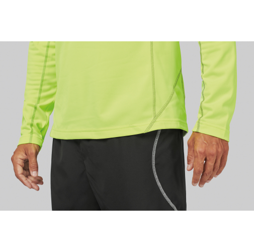 Top deportivo de manga larga ¼ zip hombre