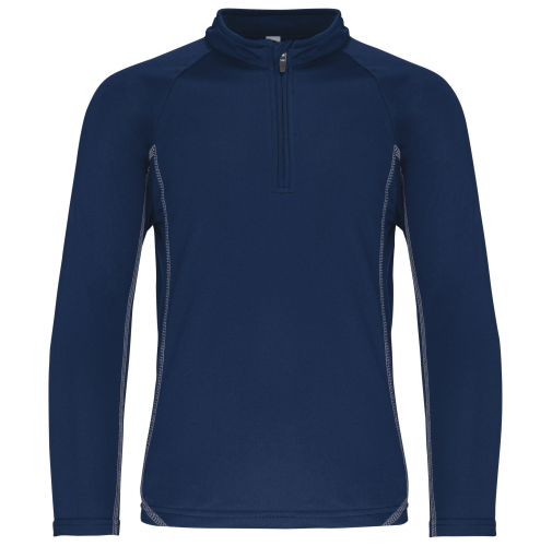 sporty navy Top deportivo manga larga ¼ cremallera infantil