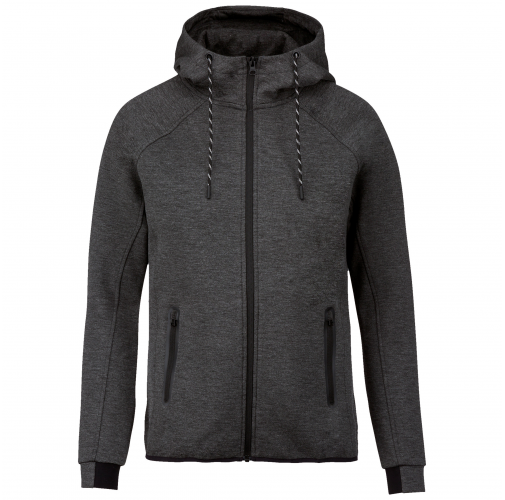 deep grey heather Chaqueta de chándal performance con capucha hombre