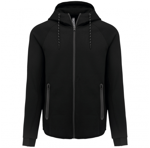 black Chaqueta de chándal performance con capucha hombre