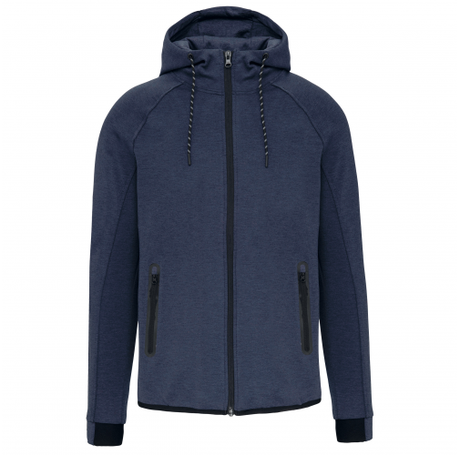 french navy heather Chaqueta de chándal performance con capucha hombre