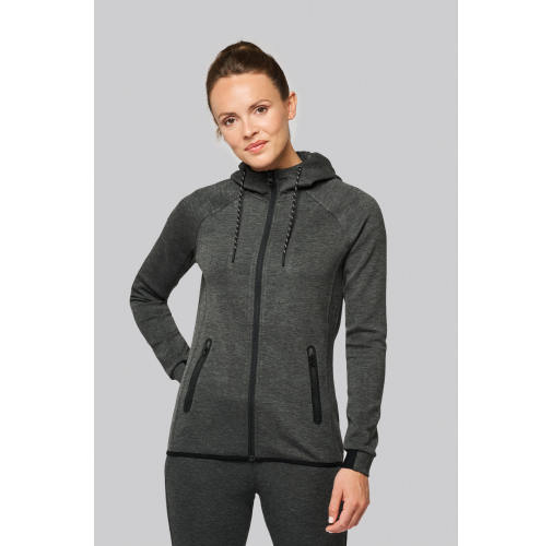 Chaqueta de chándal performance con capucha mujer