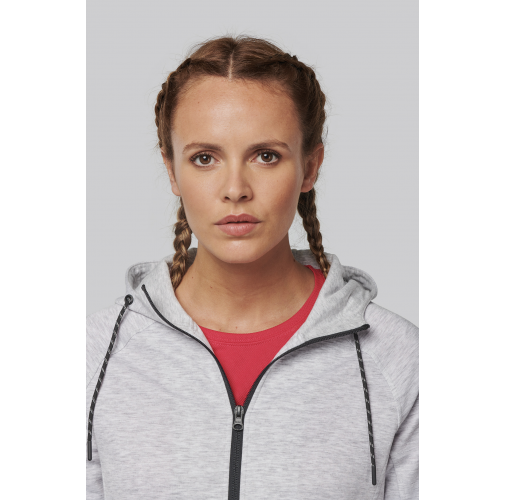 Chaqueta de chándal performance con capucha mujer