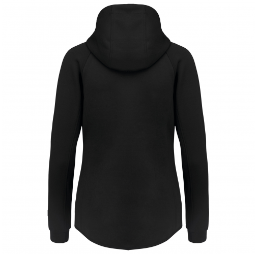 black Chaqueta de chándal performance con capucha mujer