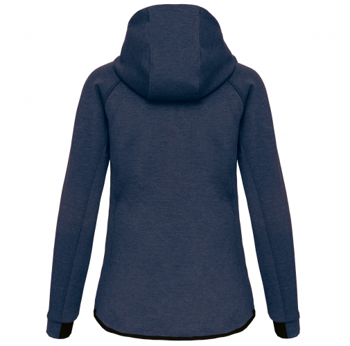 french navy heather Chaqueta de chándal performance con capucha mujer